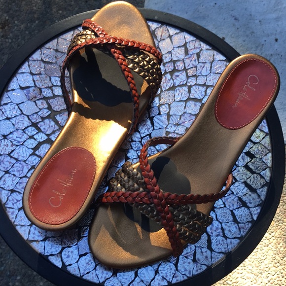 COLE HAAN ‘NIKE AIR’ LEATHER SANDALS - Picture 7 of 11